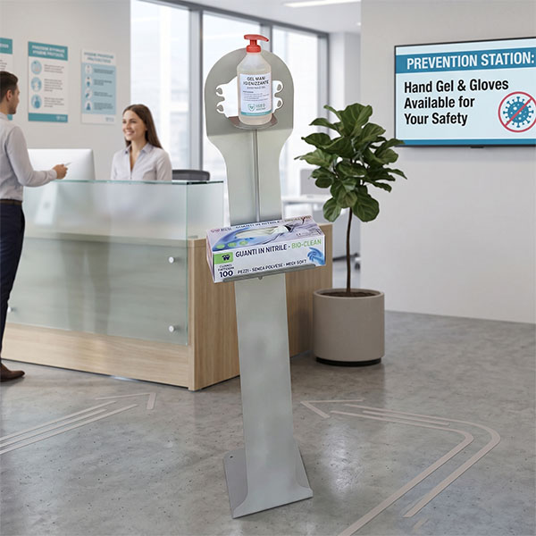 MINUTEX Porta Guanti per Supporto a Pavimento in Acciaio Verniciato* - MINUTEX - Immagine 3